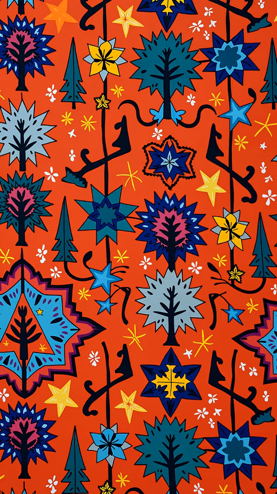 Colorful Folk Art Pattern