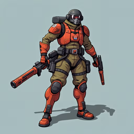 Cyber Soldier Illustration