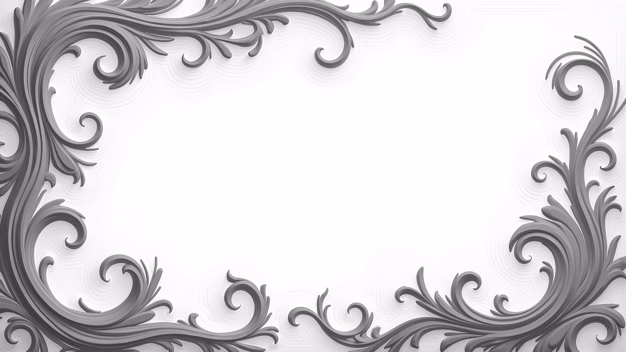 Elegant grayscale ornamental frame for artistic projects.