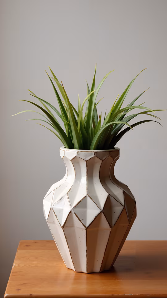 Geometric Ceramic Vase