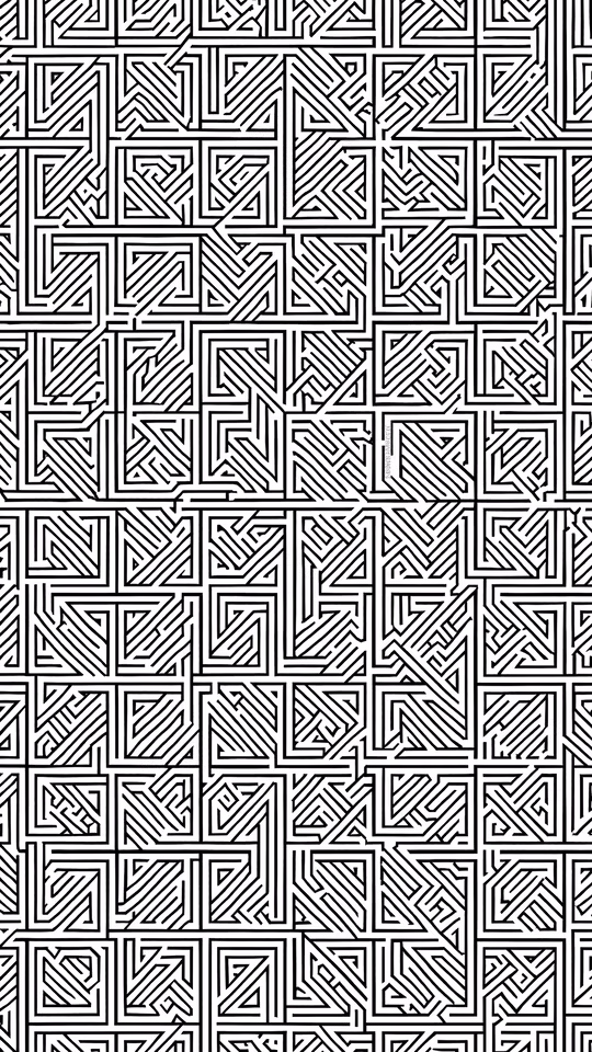 Geometric Maze Illustration