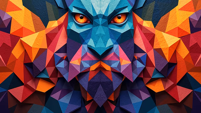 Geometric Wolf Illustration