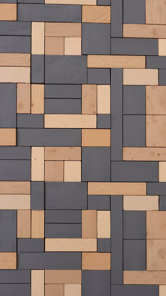 Geometric Wood Mosaic