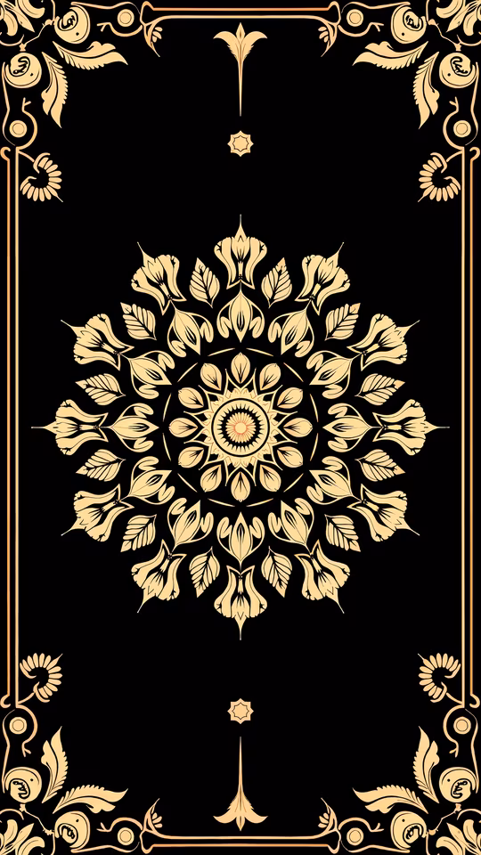 Golden Mandala on Black