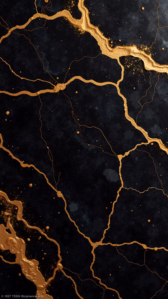 Golden Veins on Black
