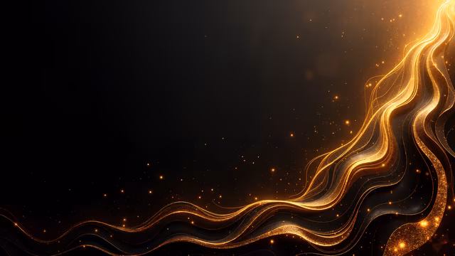 Golden Waves Illustration