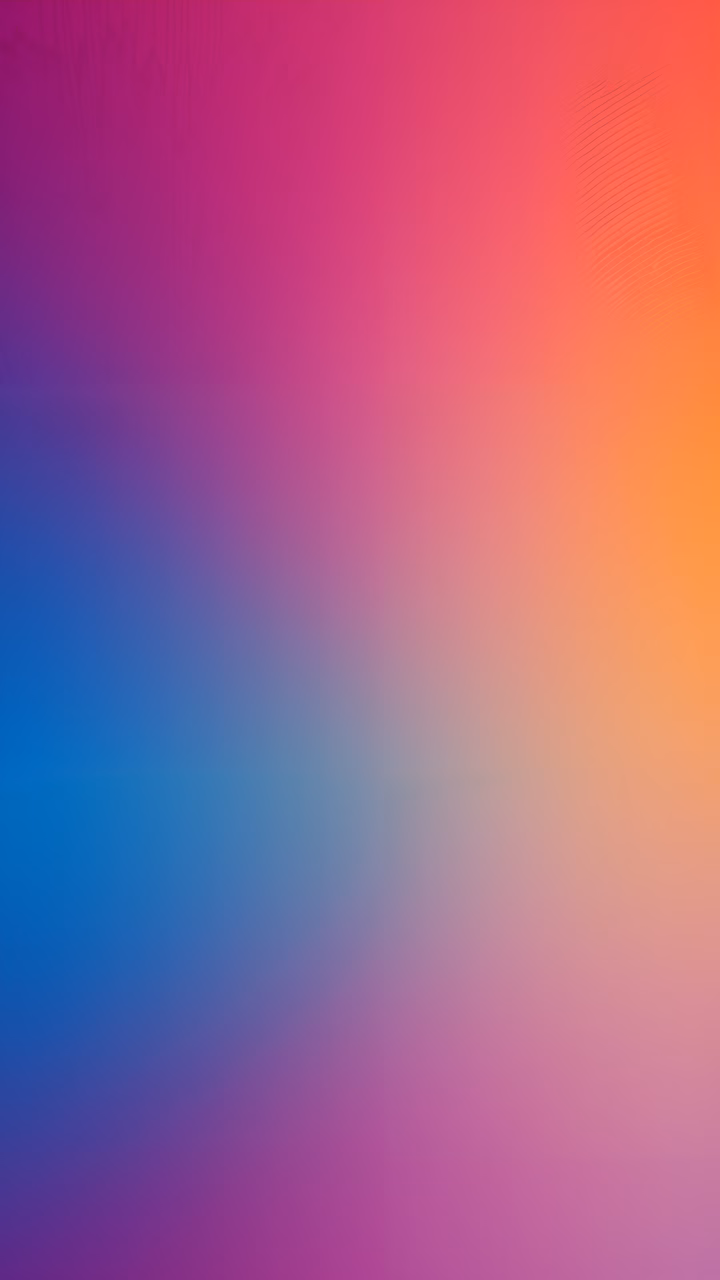 Abstract gradient blur transitioning from blue to orange, evoking serenity and depth.