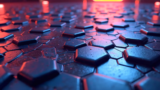 Hexagonal Grid in Neon