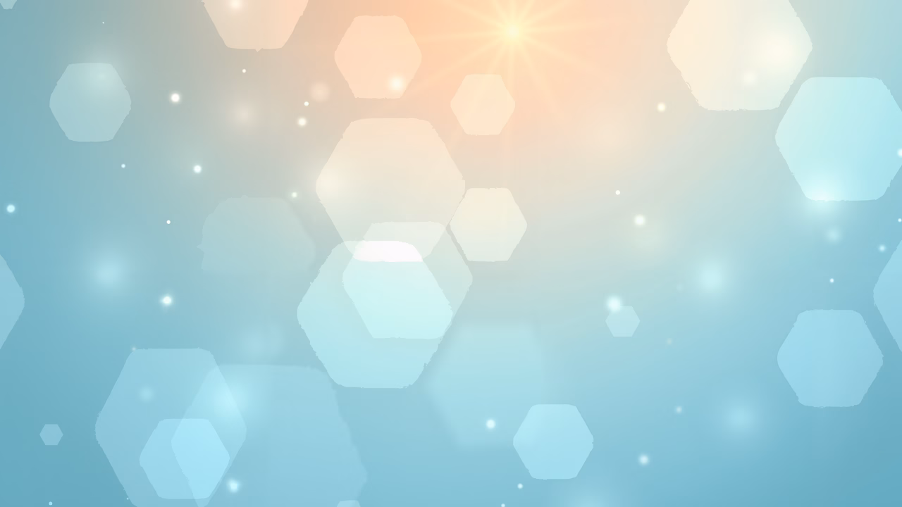 Abstract geometric illustration with hexagons and a glowing light source.