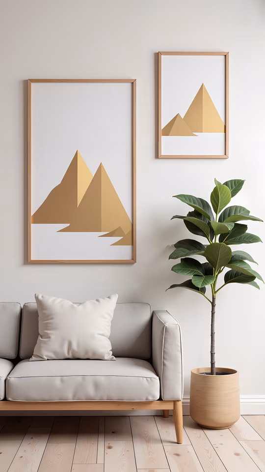 Minimalist Mountain Landscape