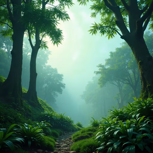 Misty Forest Illustration