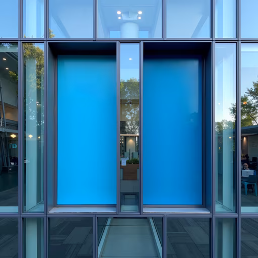Modern Architecture with Blue Reflection