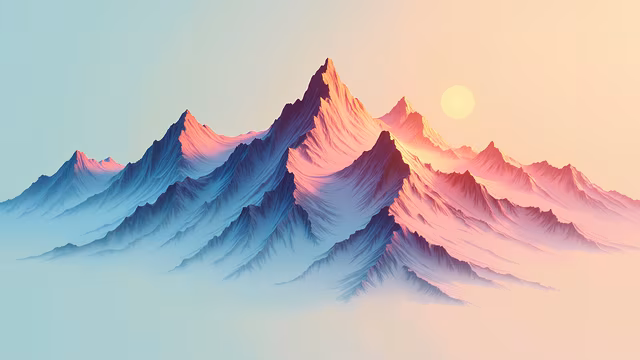 Mountain Peaks Illustration