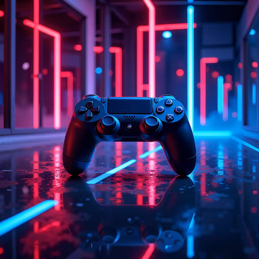 Neon Gaming Controller