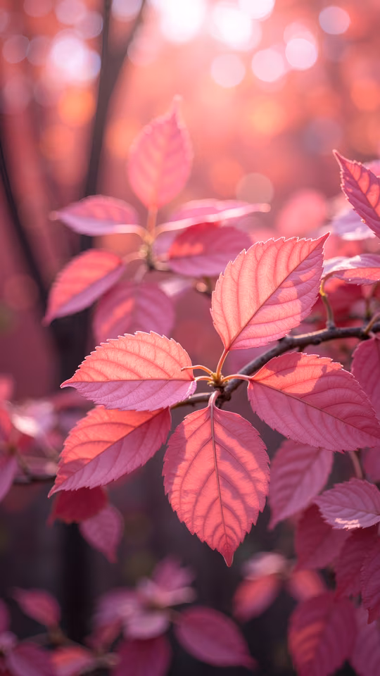 Pink Leaves in Soft Light
