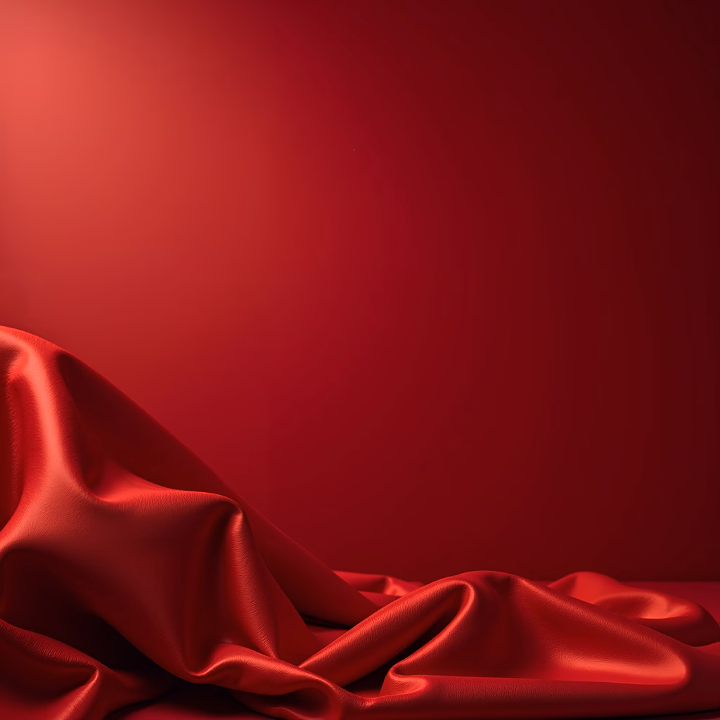 Elegant red silk draped against a crimson backdrop, showcasing luxury and sophistication.