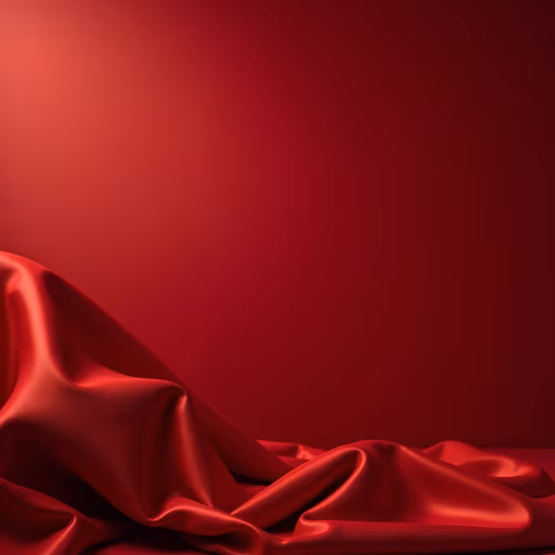 Red Silk Draped