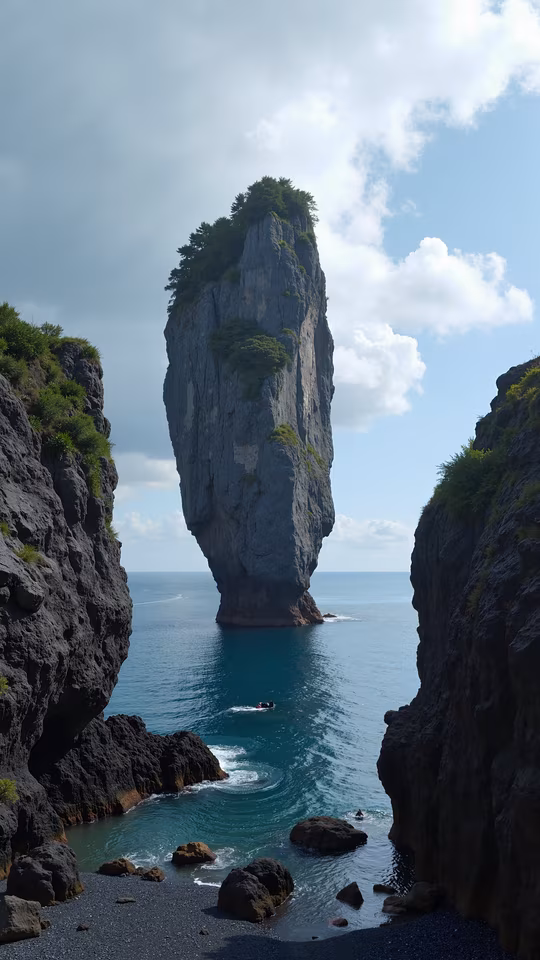 Rock Formation by the Sea