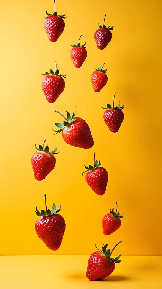 Strawberries in Flight