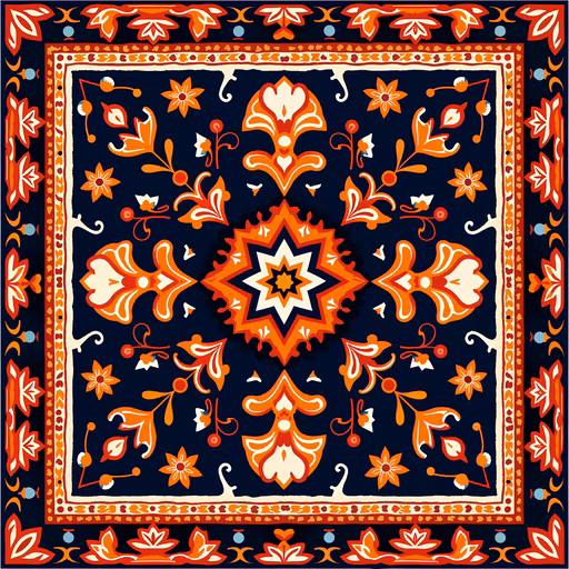 Symmetrical Floral Mandala