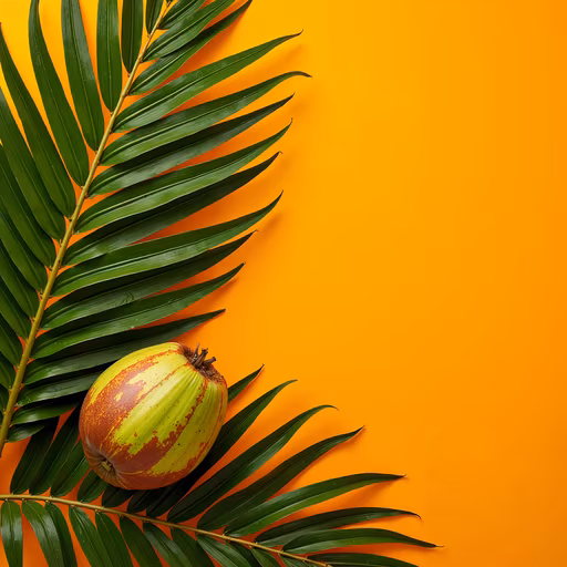 Tropical Fruit and Palm Leaves