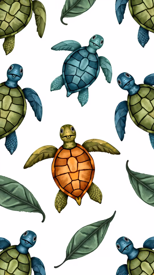 Turtle Pattern Illustration