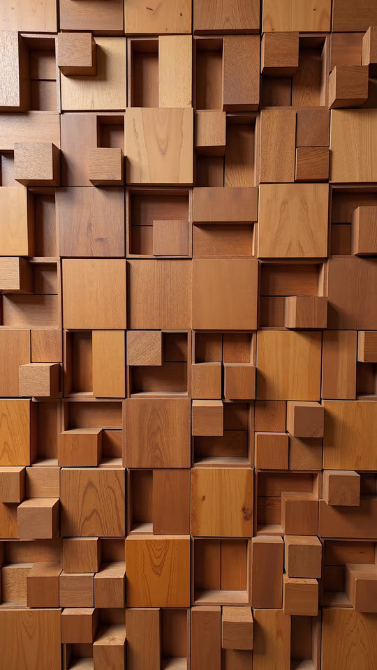 Wooden Cubes Composition