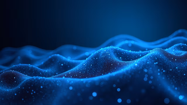 Abstract Blue Waves Illustration