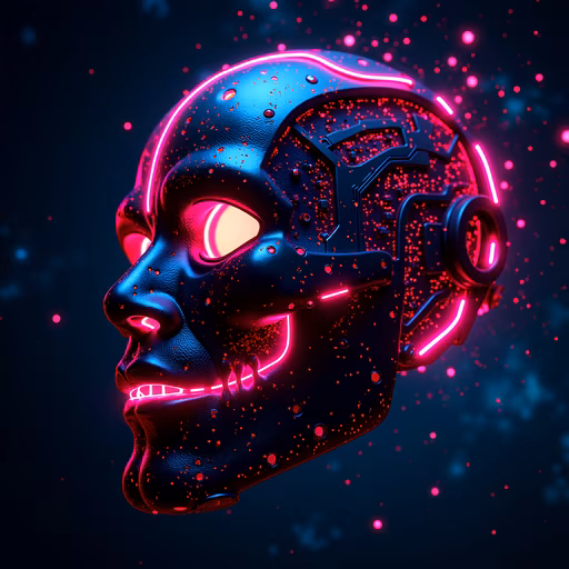 Cyberpunk Neon Mask