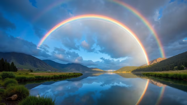 Double Rainbow Reflection