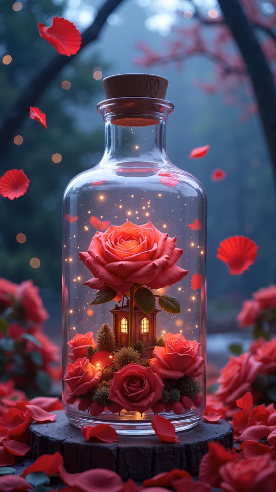Enchanted Rose in a Bottle