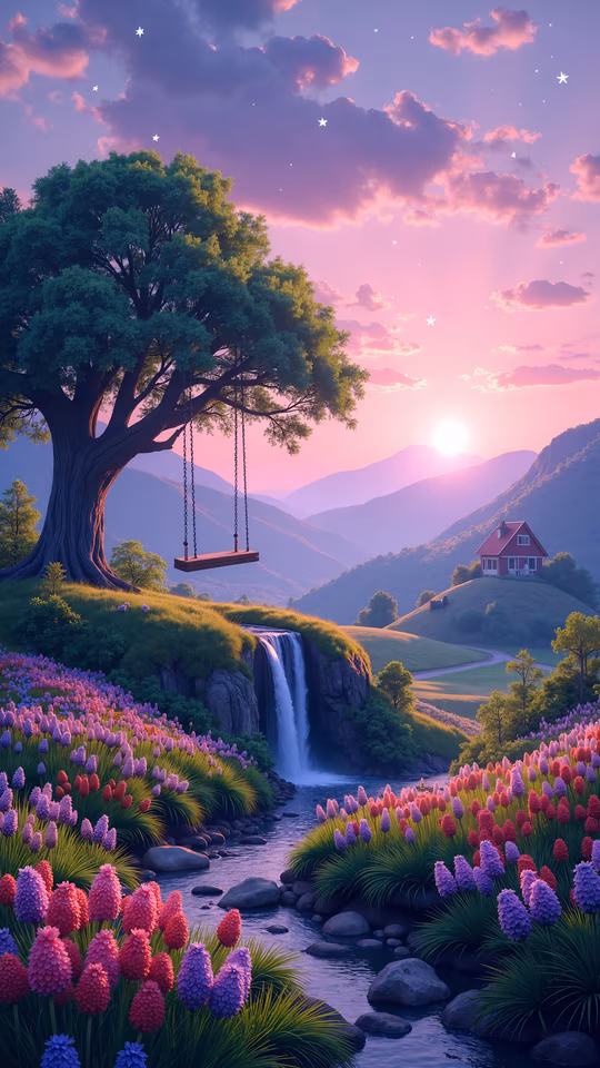 Enchanted Sunset Illustration
