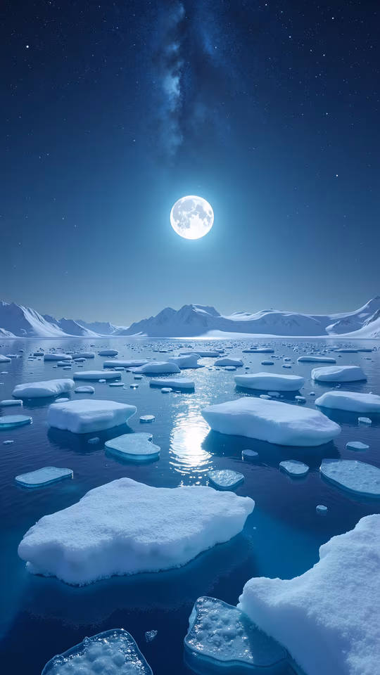 Icy Moonlit Night