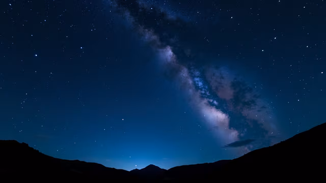 Milky Way Over Mountains