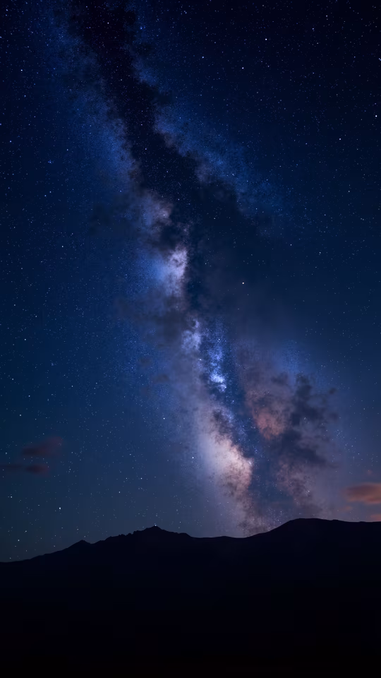 Milky Way Over Mountains