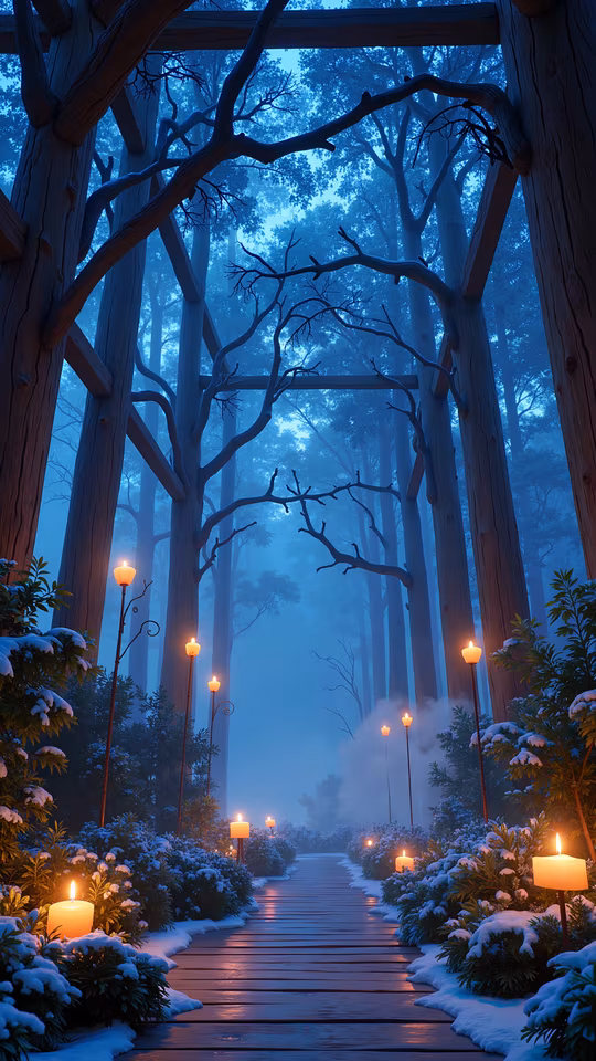 Misty Forest Path