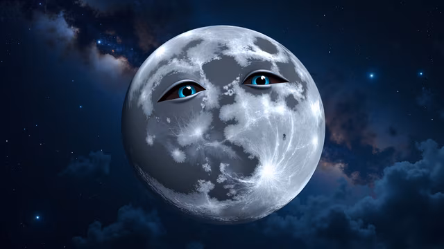 Moon Face Illustration