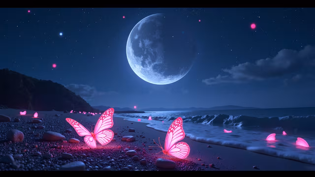 Moonlit Butterfly Dreams