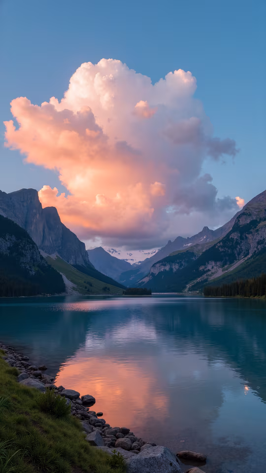 Mountain Lake Sunset