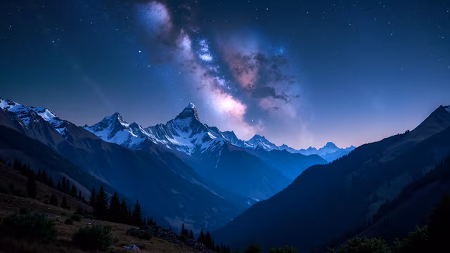 Mountain Night Sky