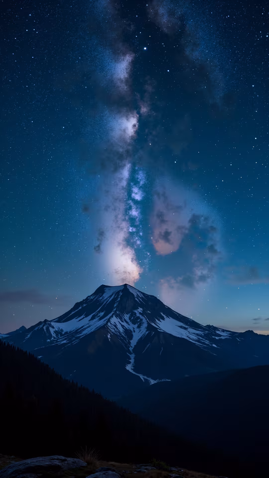 Mountain Under the Milky Way
