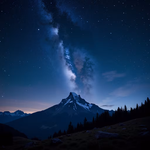 Mountain Under the Milky Way