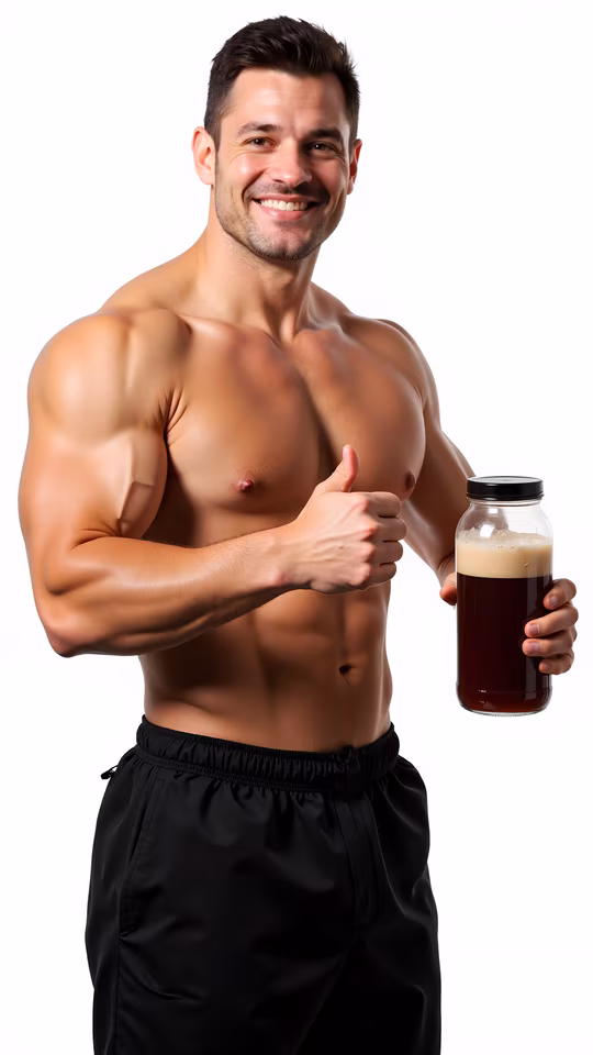 Muscular Man with Thumbs Up