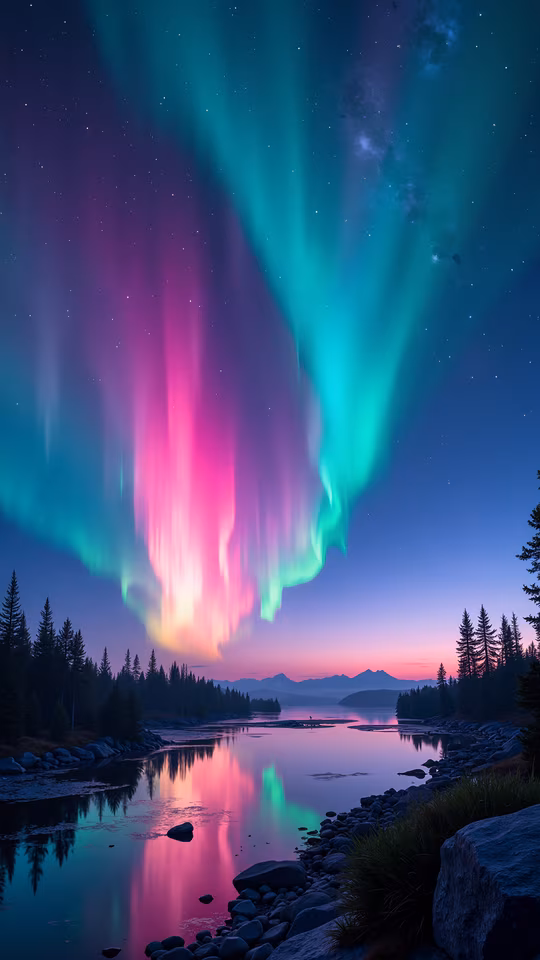 Northern Lights Reflection