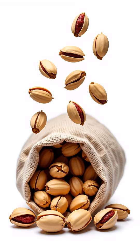 Pistachios Spilling Out