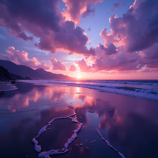 Purple Sunset Reflections