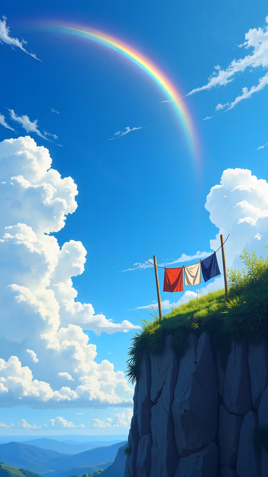 Rainbow Laundry Illustration