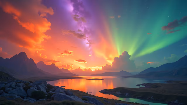Rainbow Sky Illustration