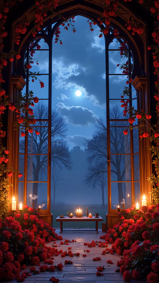 Romantic Moonlit Garden