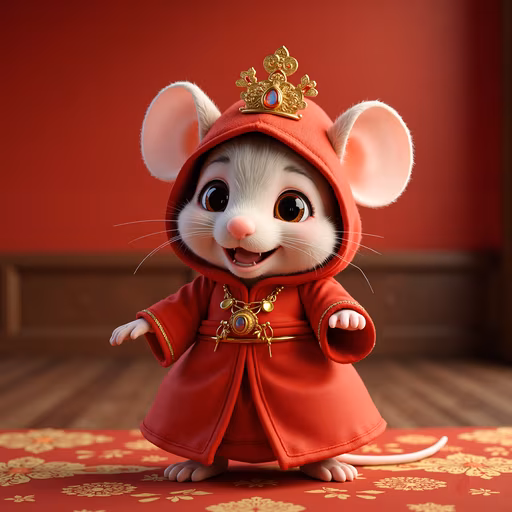 Royal Mouse in Red